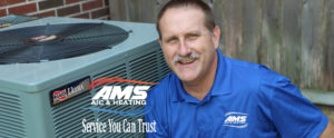 AMS Katy AC and Heating Owner Gene Henneke AMS Katy AC and Heating Owner Gene Henneke Next to Ruud Ultra Unit Condenser Outdoors